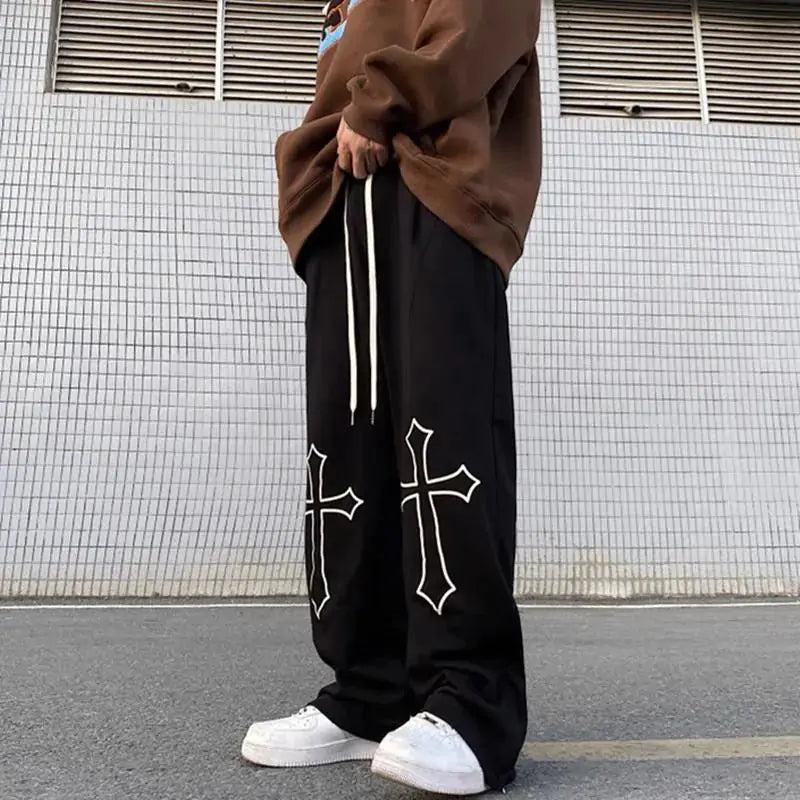 Retro Cross Wide Leg Pants